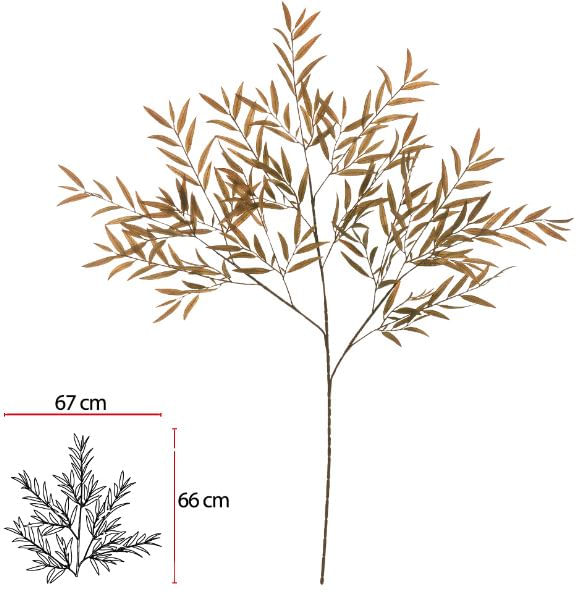 Galho Bamboo 104cm Verde Oliva Flor Arte