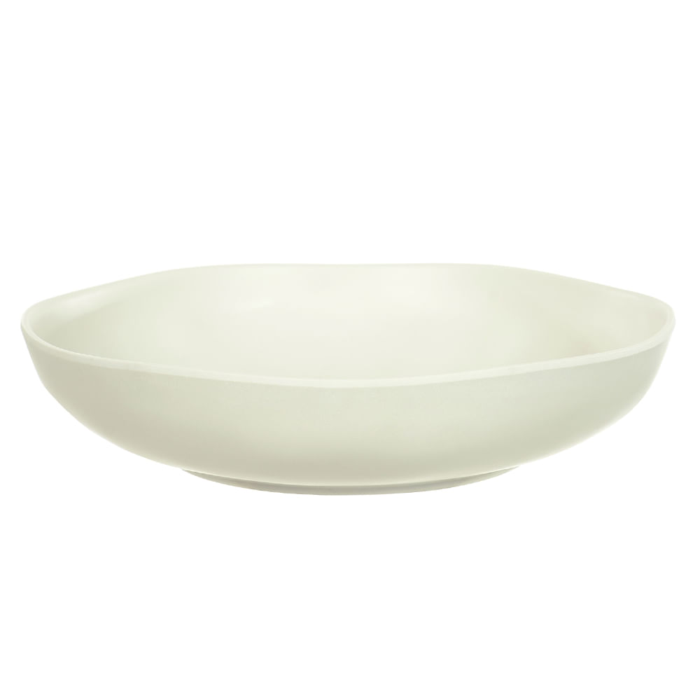 Prato Fundo Melamina Organic 22cm Off white Flor Arte