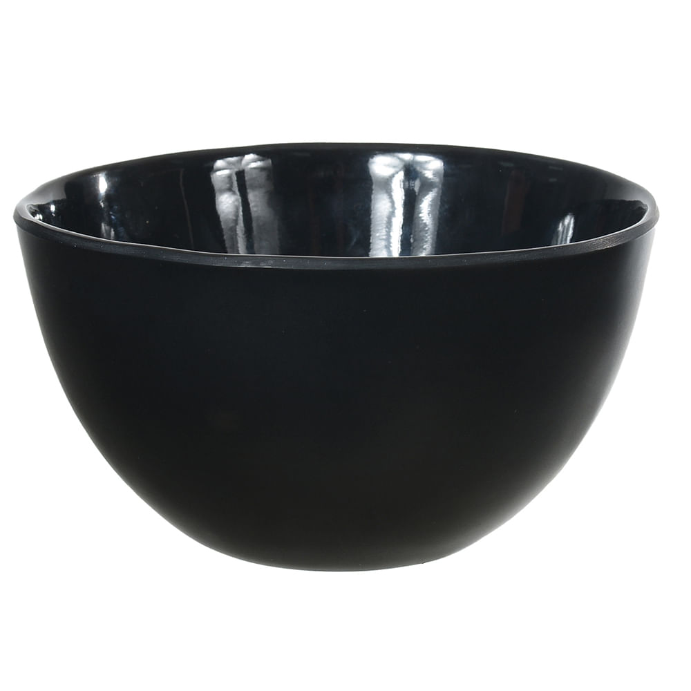 Bowl Melamina 700ml Preto Flor Arte