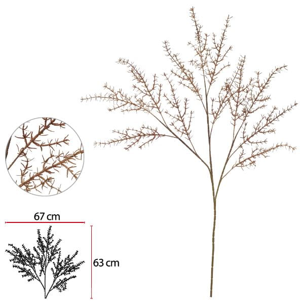 Galho Alecrim 103cm Ocre Outono Flor Arte