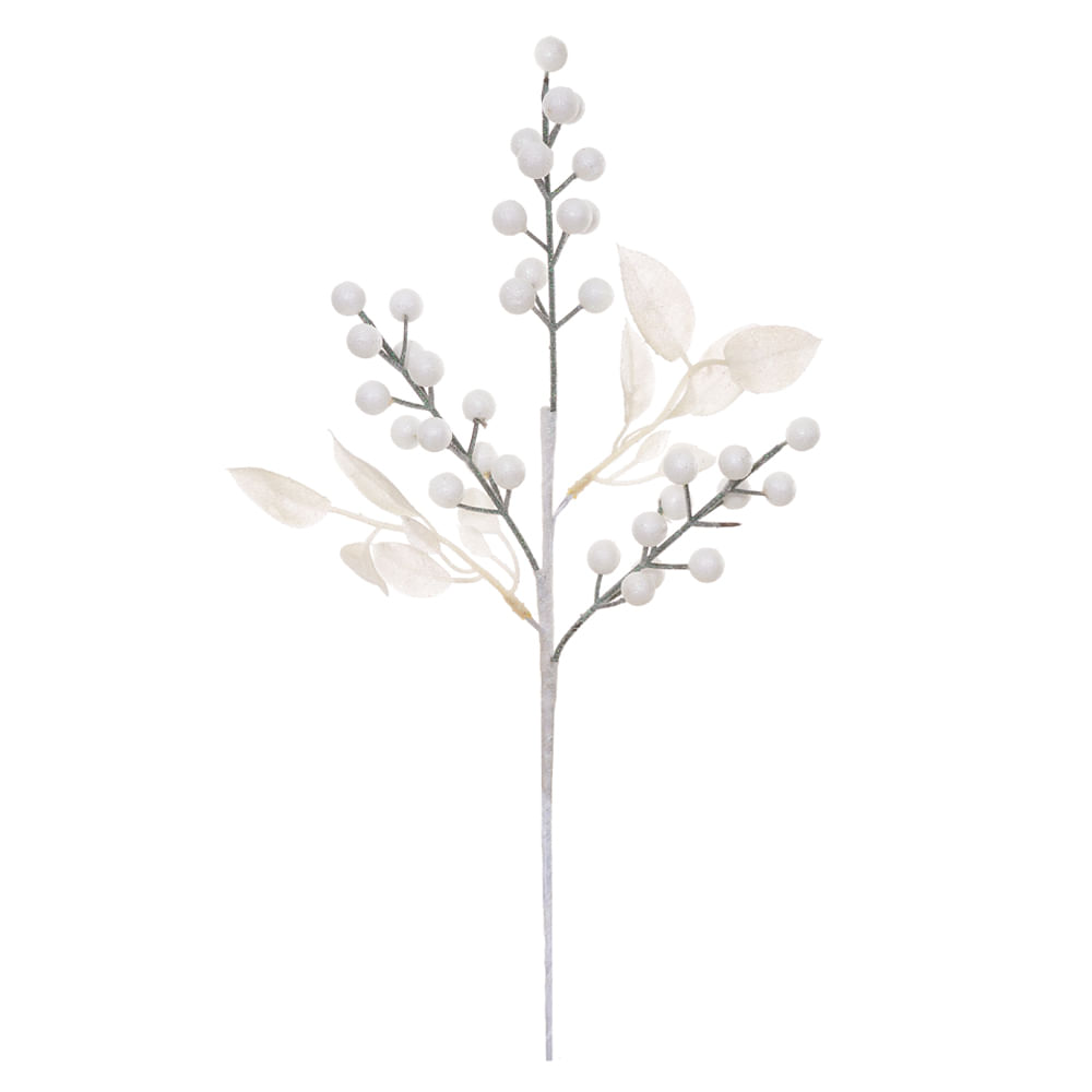 Complemento Bolinhas Natal Branco Florarte