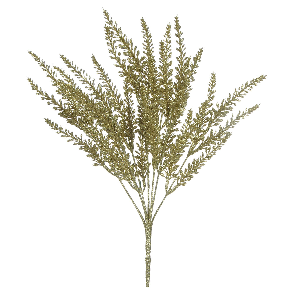 Complemento Rabo de Raposa com Glitter x7 Dourado Florarte