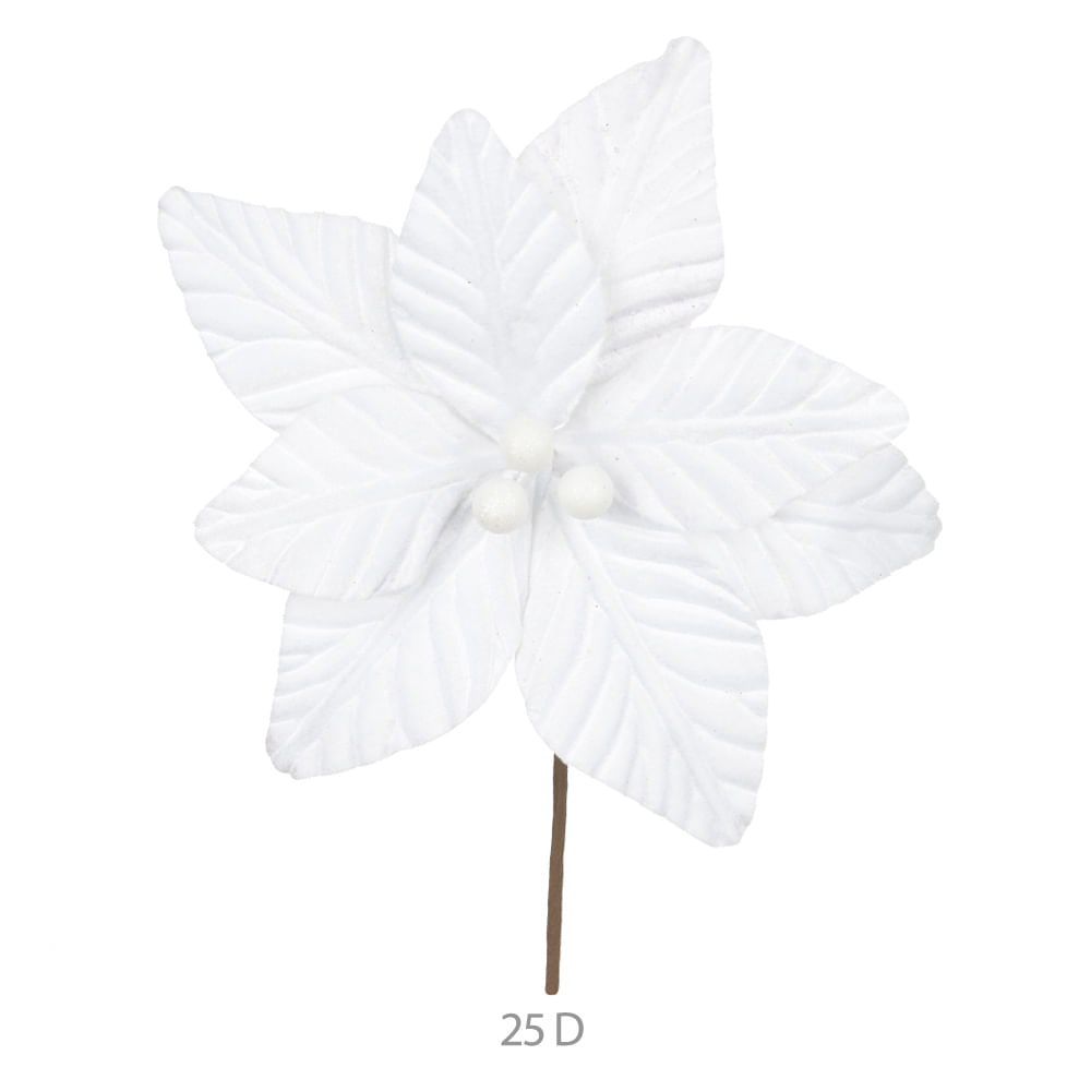 Haste Bico Papagaio Aveludado 23cm Branco Florarte