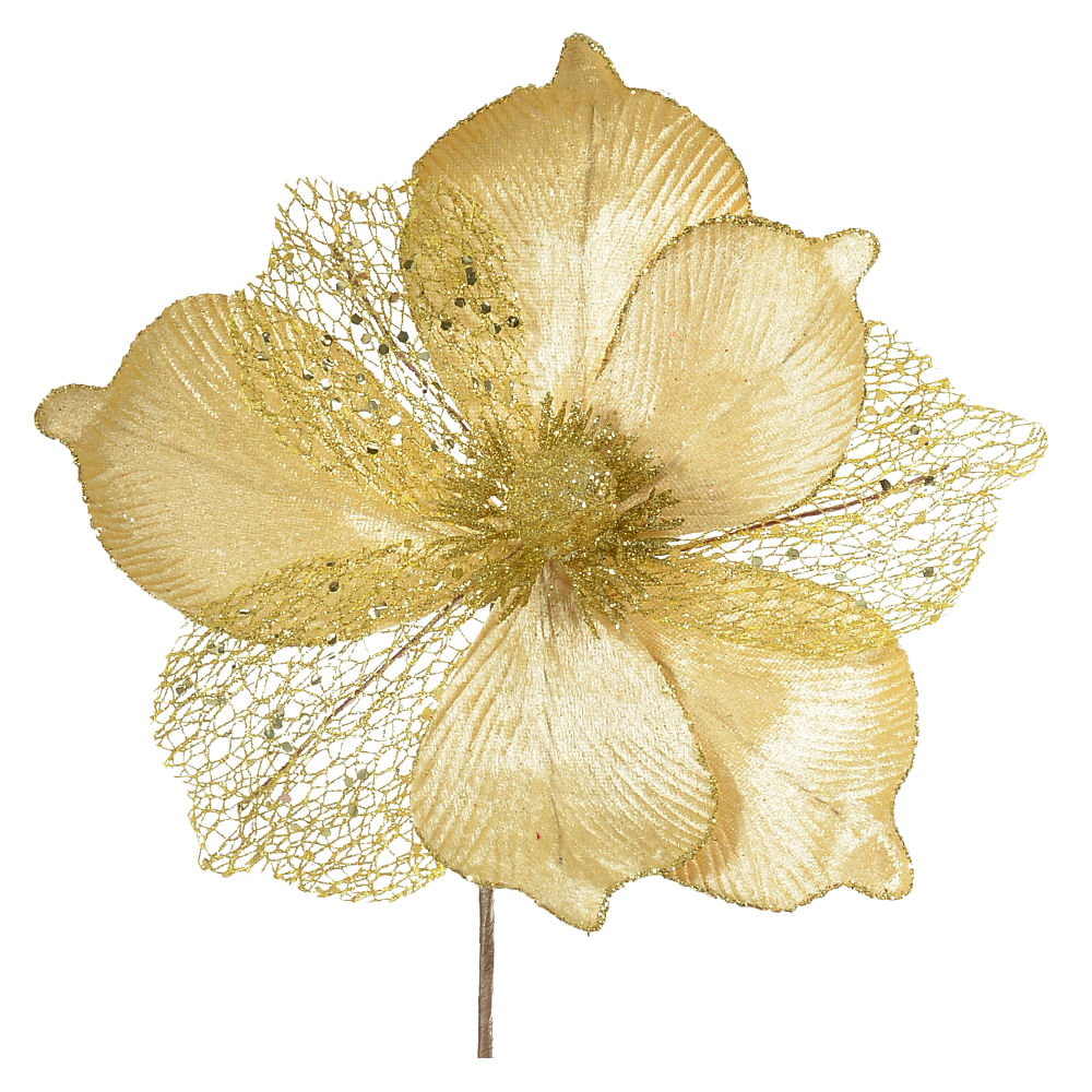 Haste Magnolia 24cm Dourado Florarte