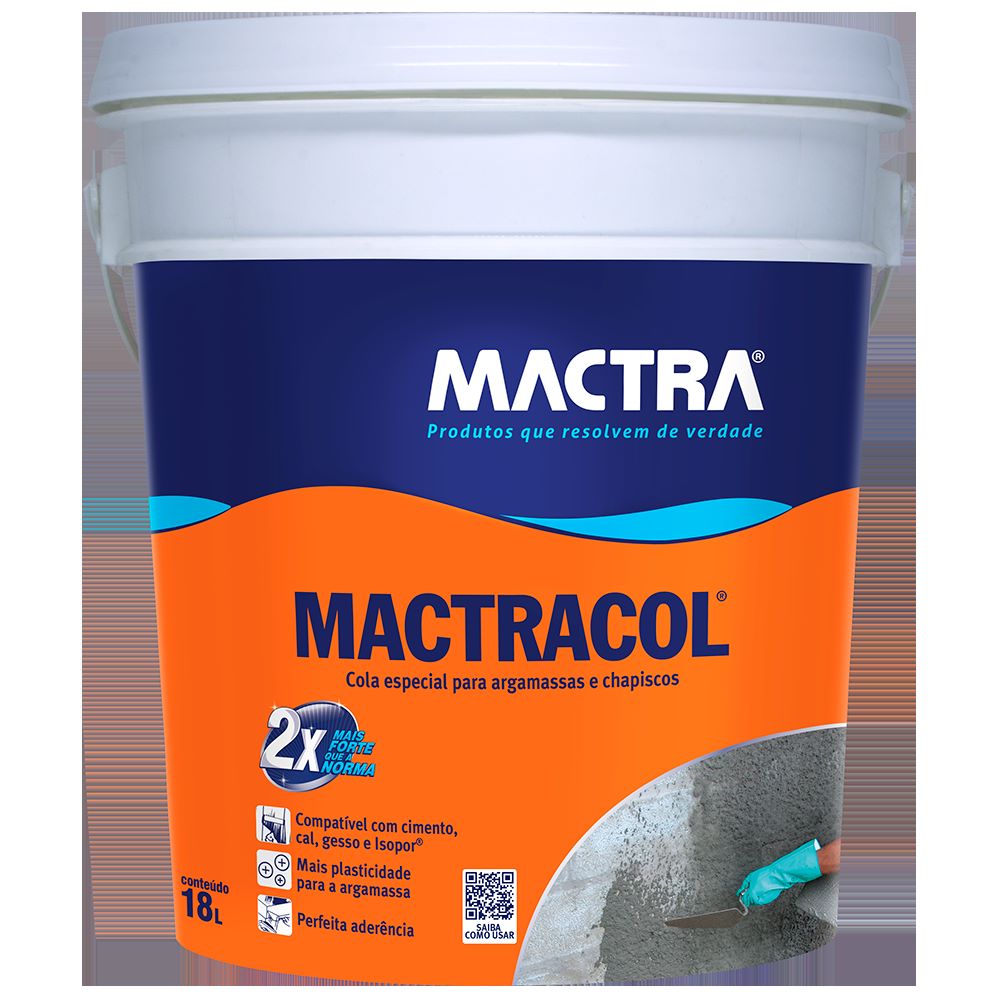 Adesivo para Chapiscos e Argamassa  Mactracol 18l Coral