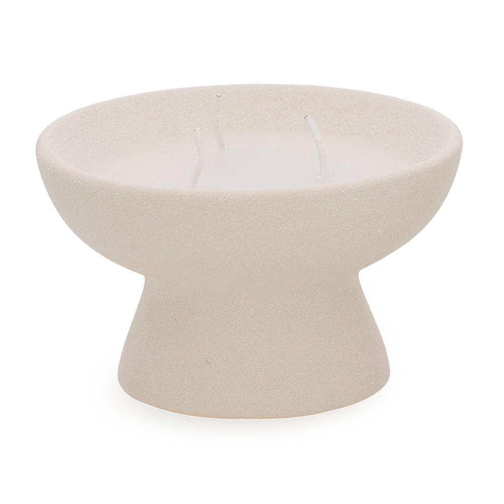 Porta Velas 7,5x12cm Branco Mart Presentes