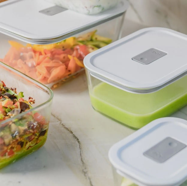 Pote Vidro Hermético Fresh Lock 370ml Branco Fechado Martiplast - Imagem 3