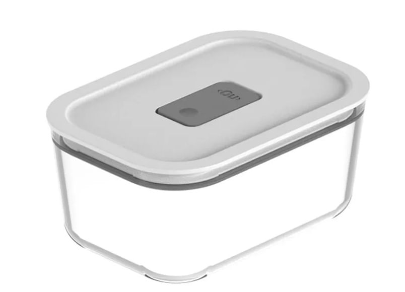 Pote de Vidro Hermético Fresh Lock 725ml Branco Fechado Martiplast