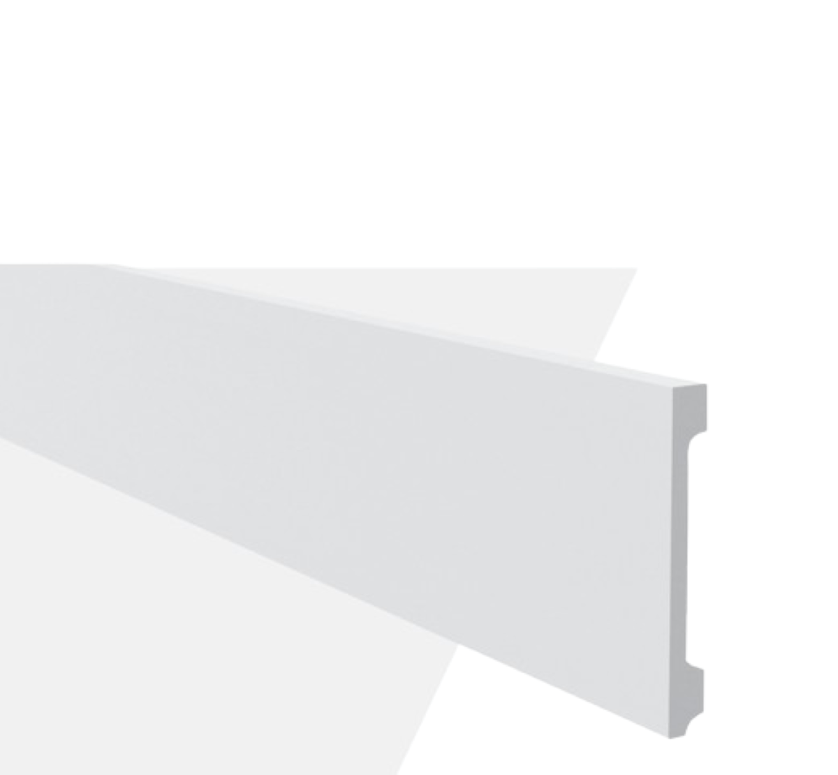 Rodapé Poliestireno 10cm Liso FN10 Branco Gart