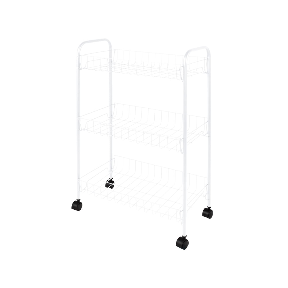Fruteira 3 Andares com Rodas Branco Mor