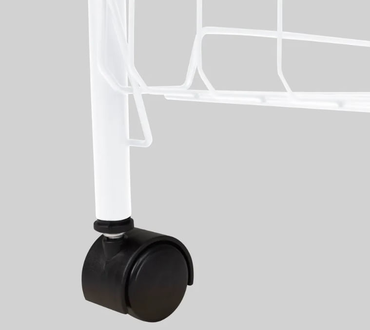 Fruteira 3 Andares com Rodas Branco Mor - Imagem 3