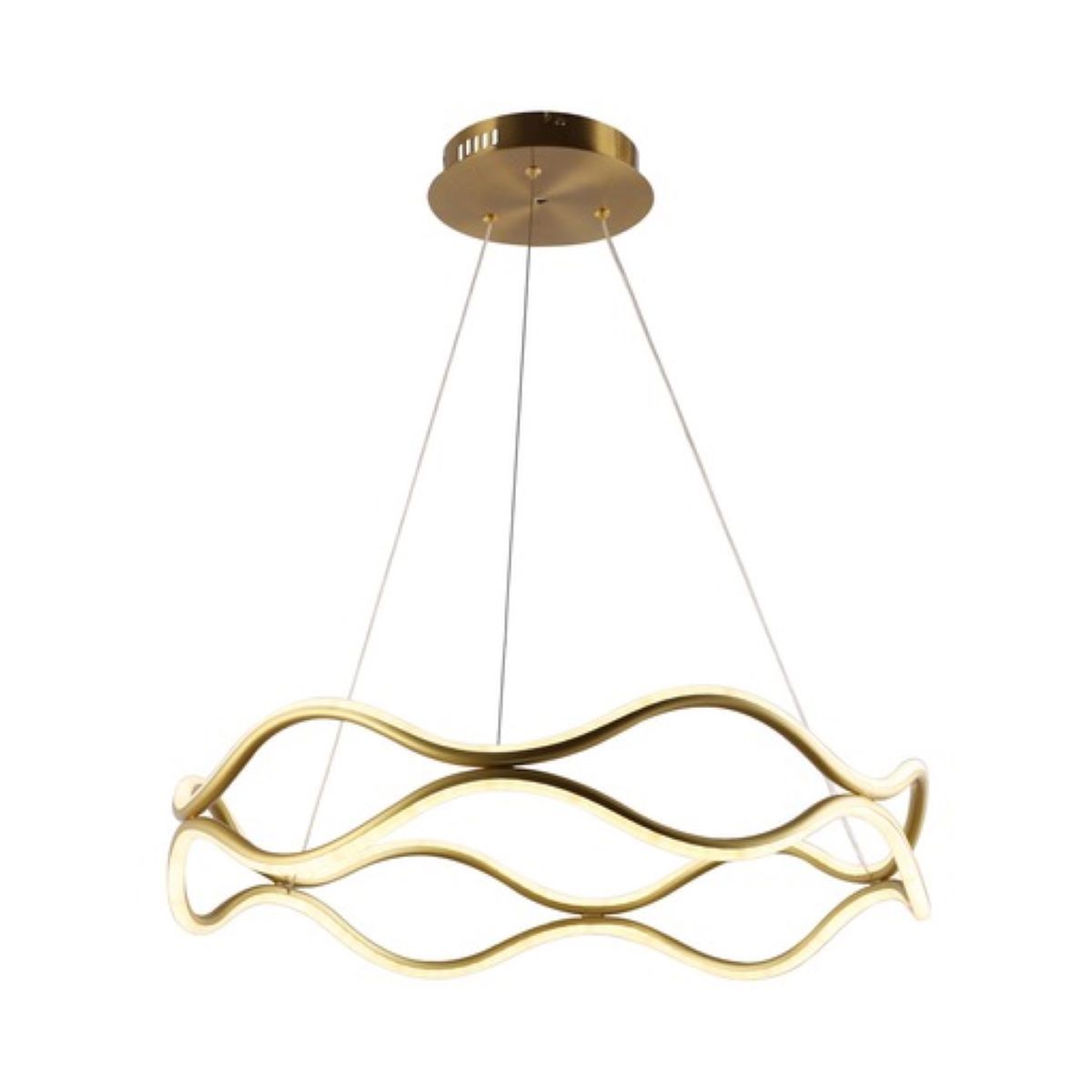 Pendente Led Wave 46W 3000K Dourado Luminatti