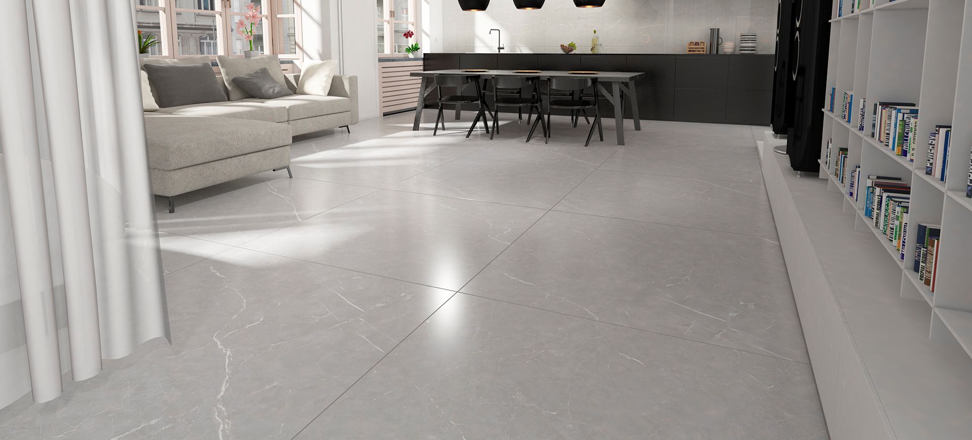 Porcelanato 120x120 Venato Argenta Acetinado Retificado Delta - Imagem 4