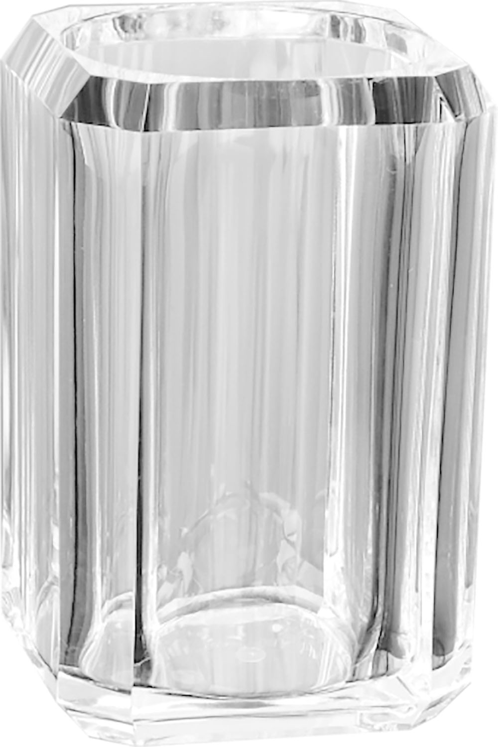Porta Escova Listras Eve Clear Transparente Mimo