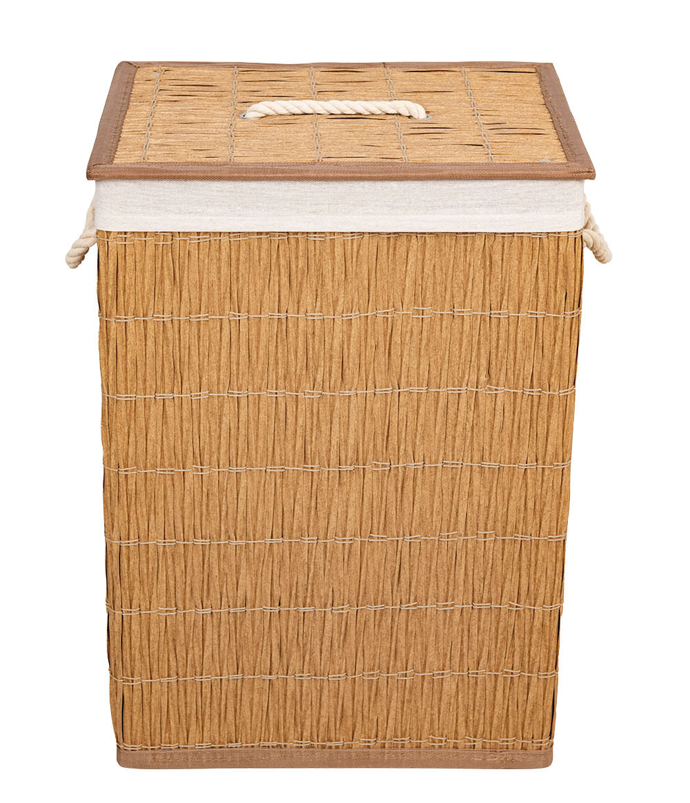 Cesto Eco Bambu com Tampa Bege Mimo
