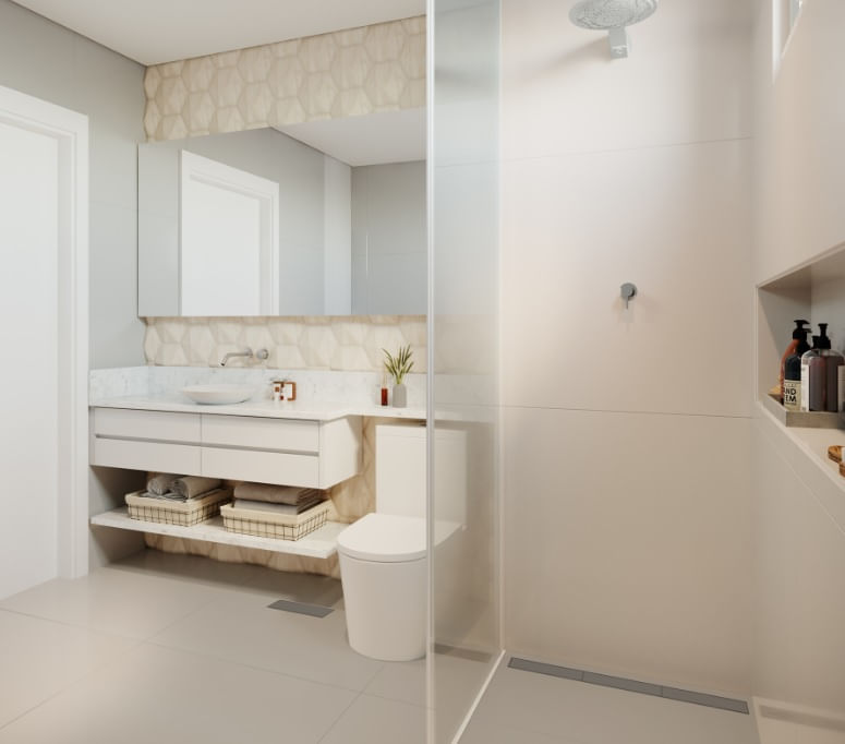 Ralo Linear Pvc Seco 75cm Central Oculto Cinza - Imagem 2