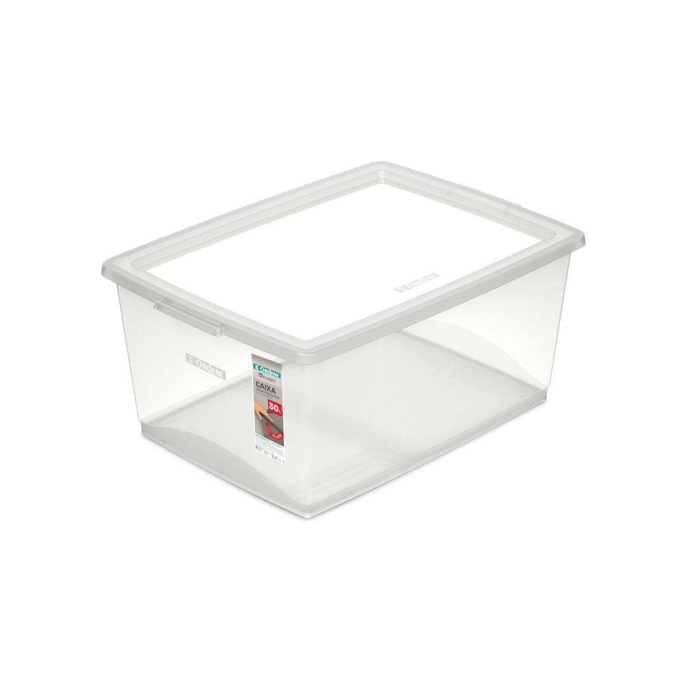 Organizador Plástico 30L Cristal Ordene