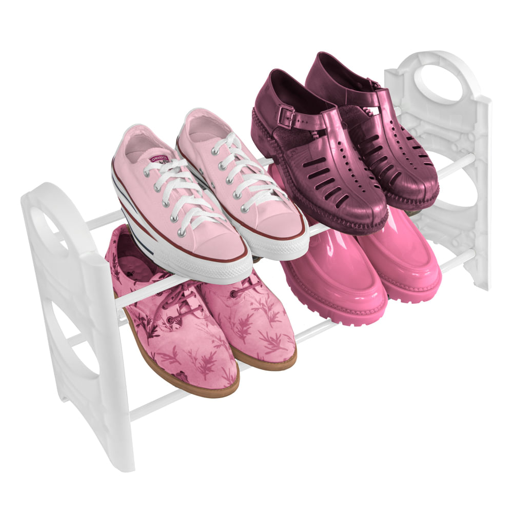 Sapateira Plástica Empilhável Branco Ordene - Imagem 2