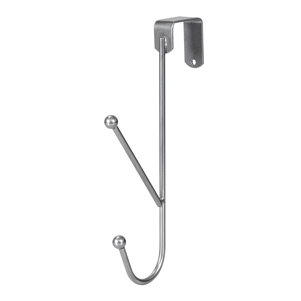 Gancho Duplo de Metal para Porta Prata Ordene