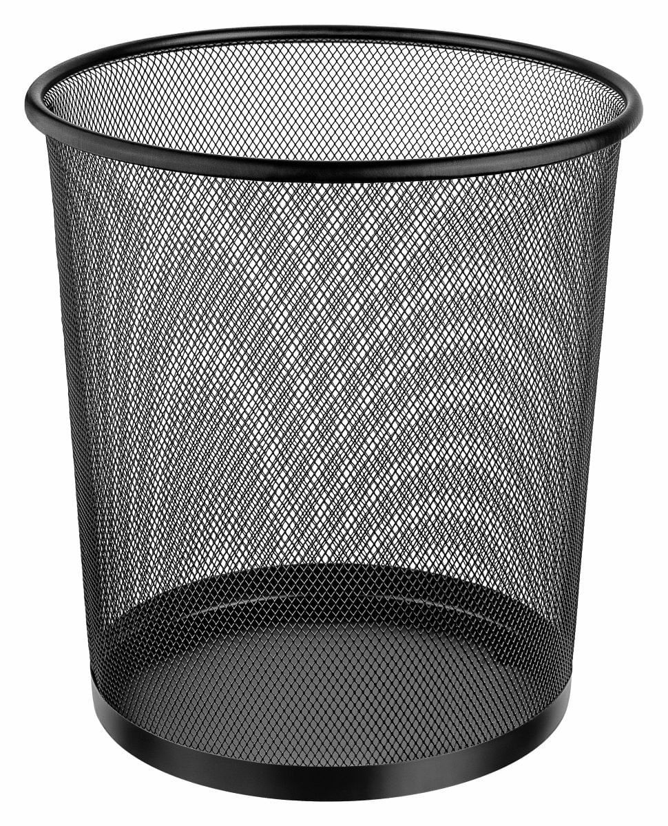 Lixeira de Ferro Redonda 12,5L Preto Ordene