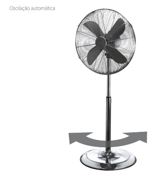 Ventilador de Coluna Retrô 4 Pás 40cm Chumbo 127V Spirit - Imagem 3