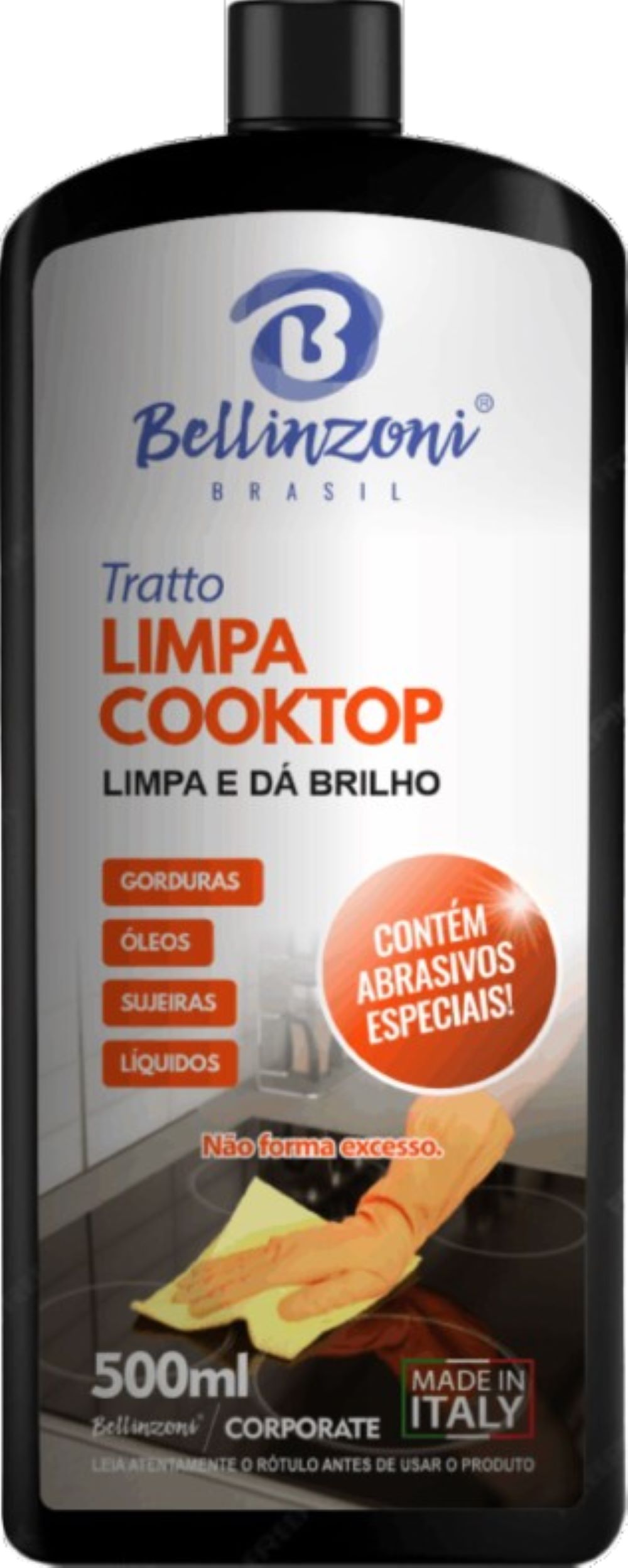 Limpa Cooktop Tratto para Limpeza Pesada 500ml Bellinzoni