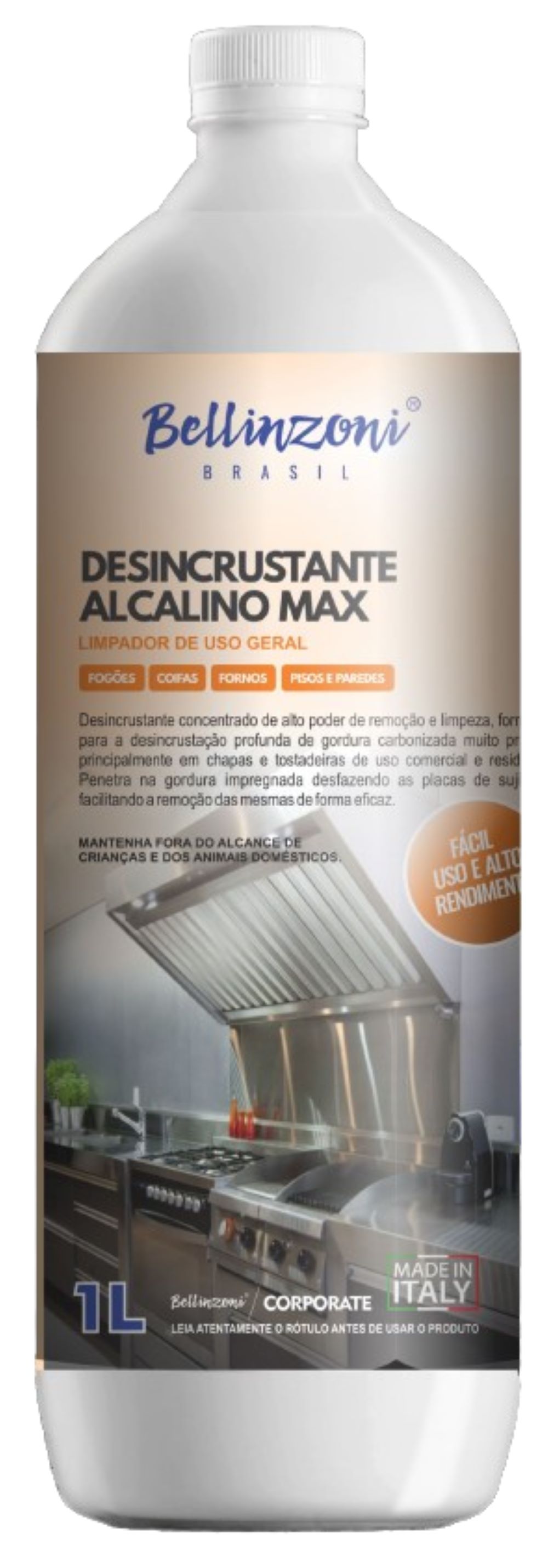 Limpador Desincrustante Alcalino Max 1l Bellinzoni