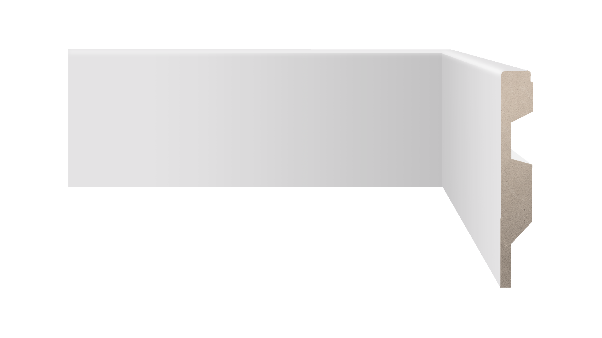 Rodapé Tech Liso 10x240 A Branco Biancogres