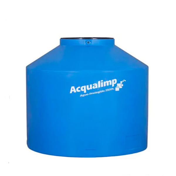 Caixa d'agua Tampa Rosca 2500 Litros Azul Acqualimp