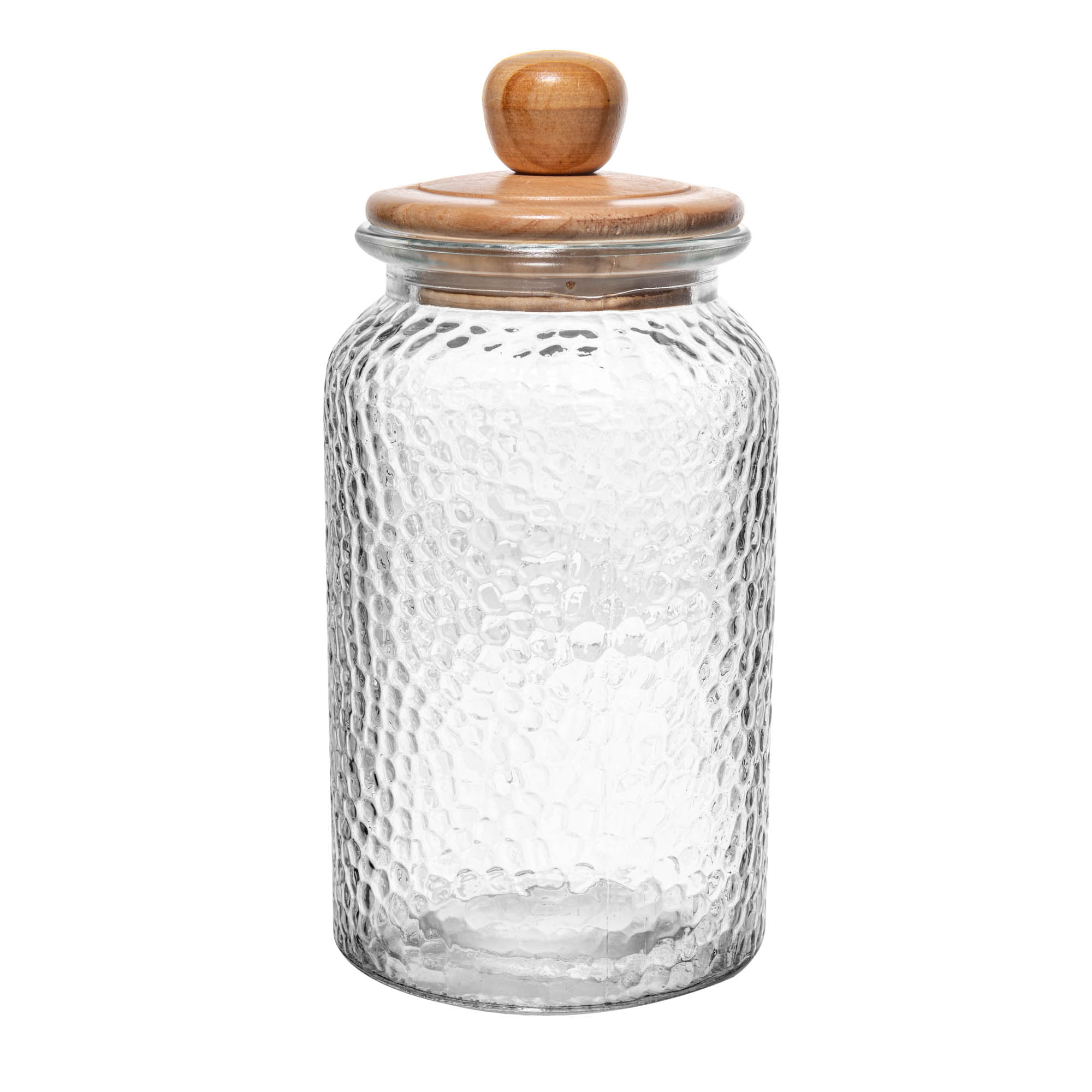 Pote de Vidro com Tampa de Bambu 1,3L Rojemac