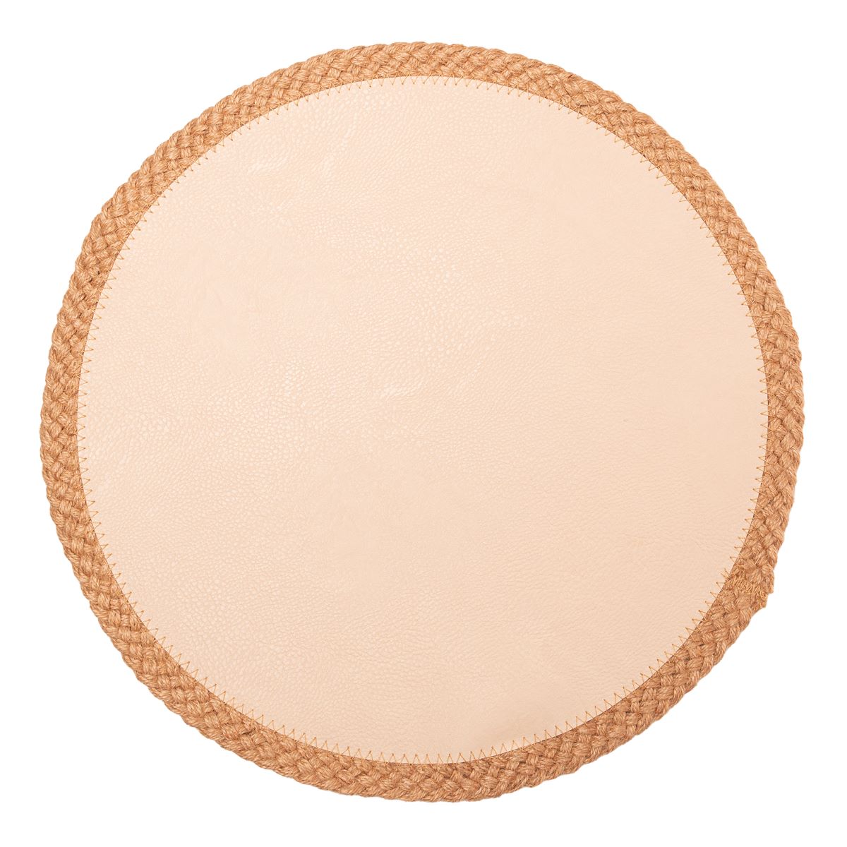 Jogo Americano com Borda Juta 38cm Pvc Off white Rojemac