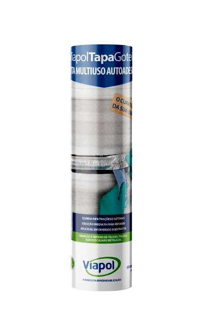 Fita Alumínio Tapa Goteira Sleeve 60cmx10m Viapol