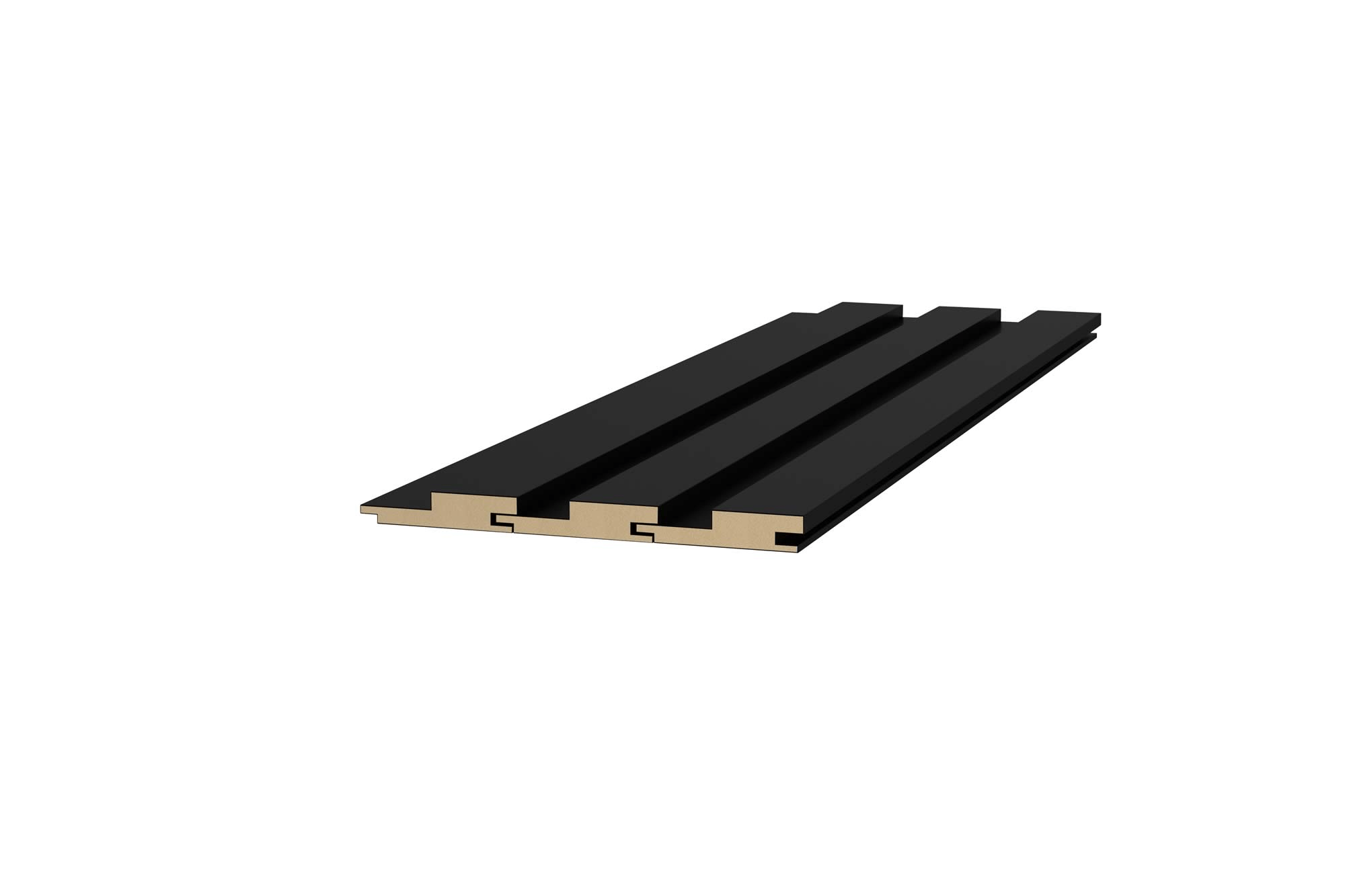 Barra Ripada RU 55x2700x12mm Preto Eucatex - Imagem 3