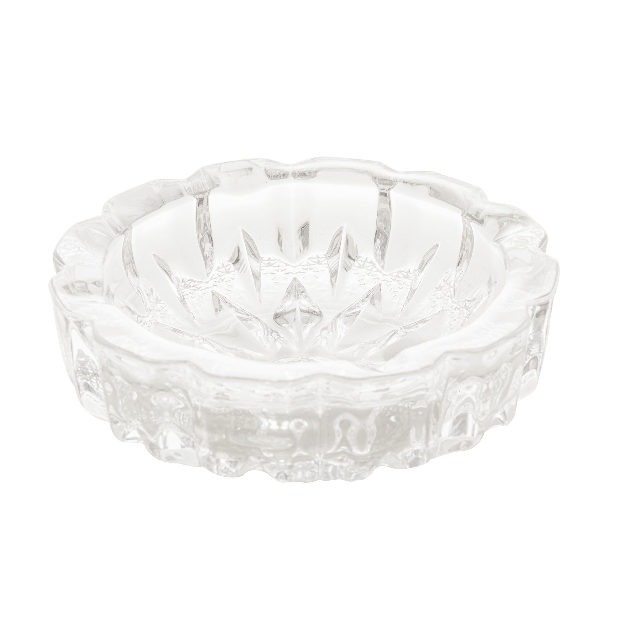 Cinzeiro de Vidro Sunshine 12x3cm Incolor Lyor