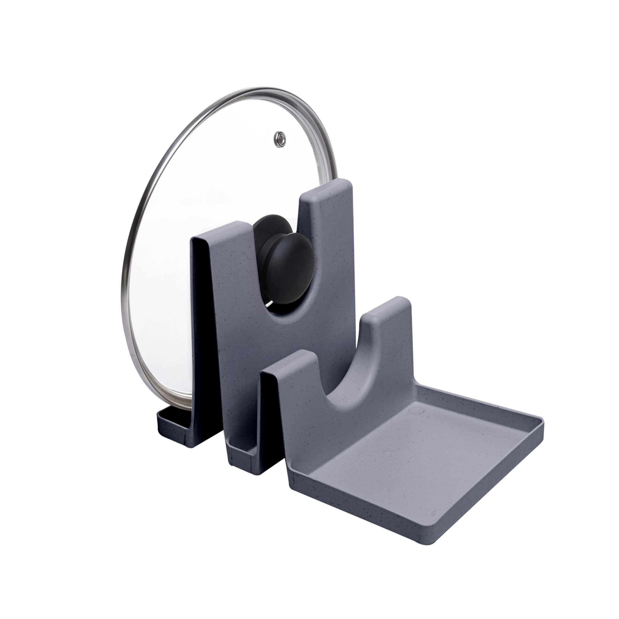 Descanso para Tampas e Utensílios Bambu e PP Cinza Lyor - Imagem 2