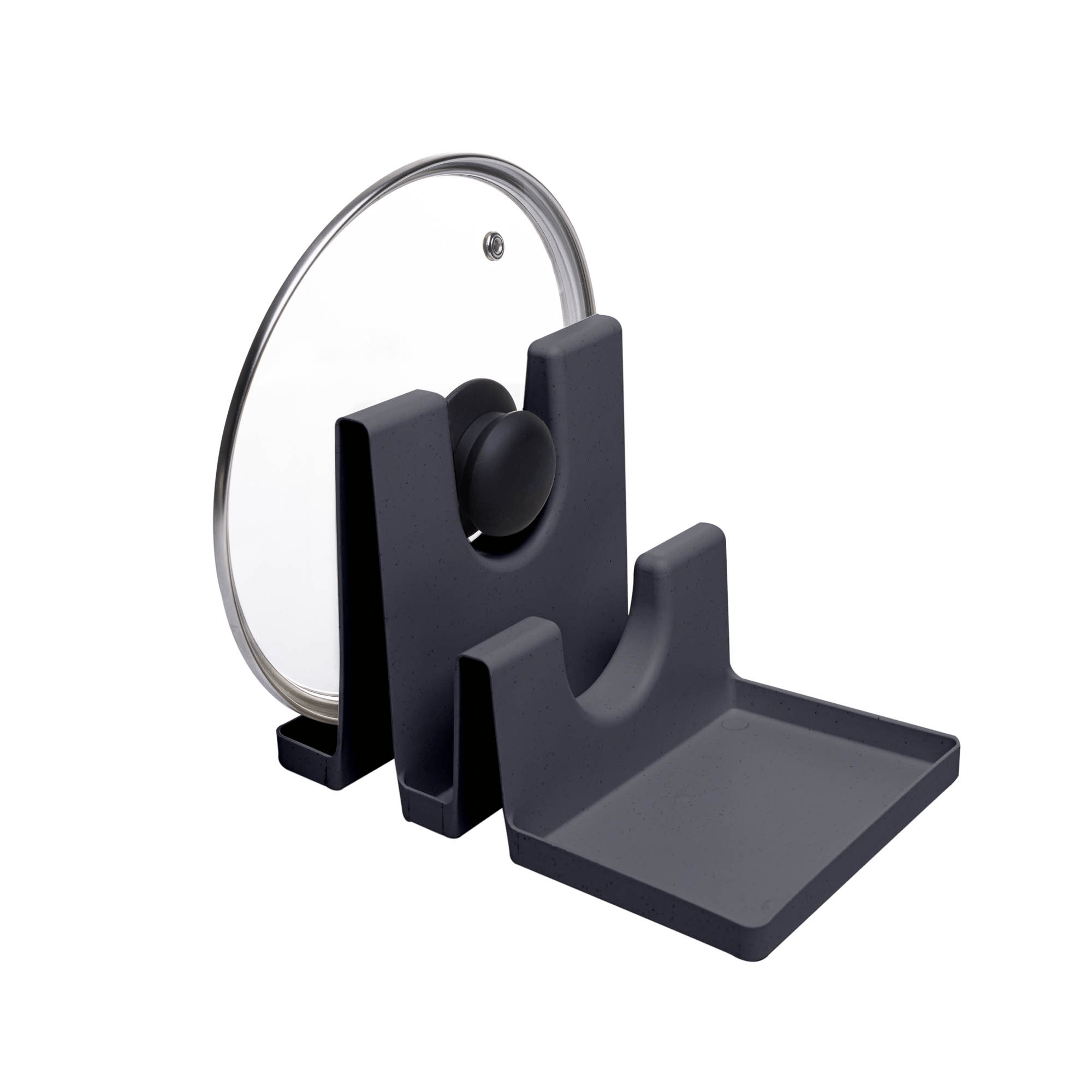 Descanso para Tampas e Utensílios Bambu e PP Preto Lyor - Imagem 2