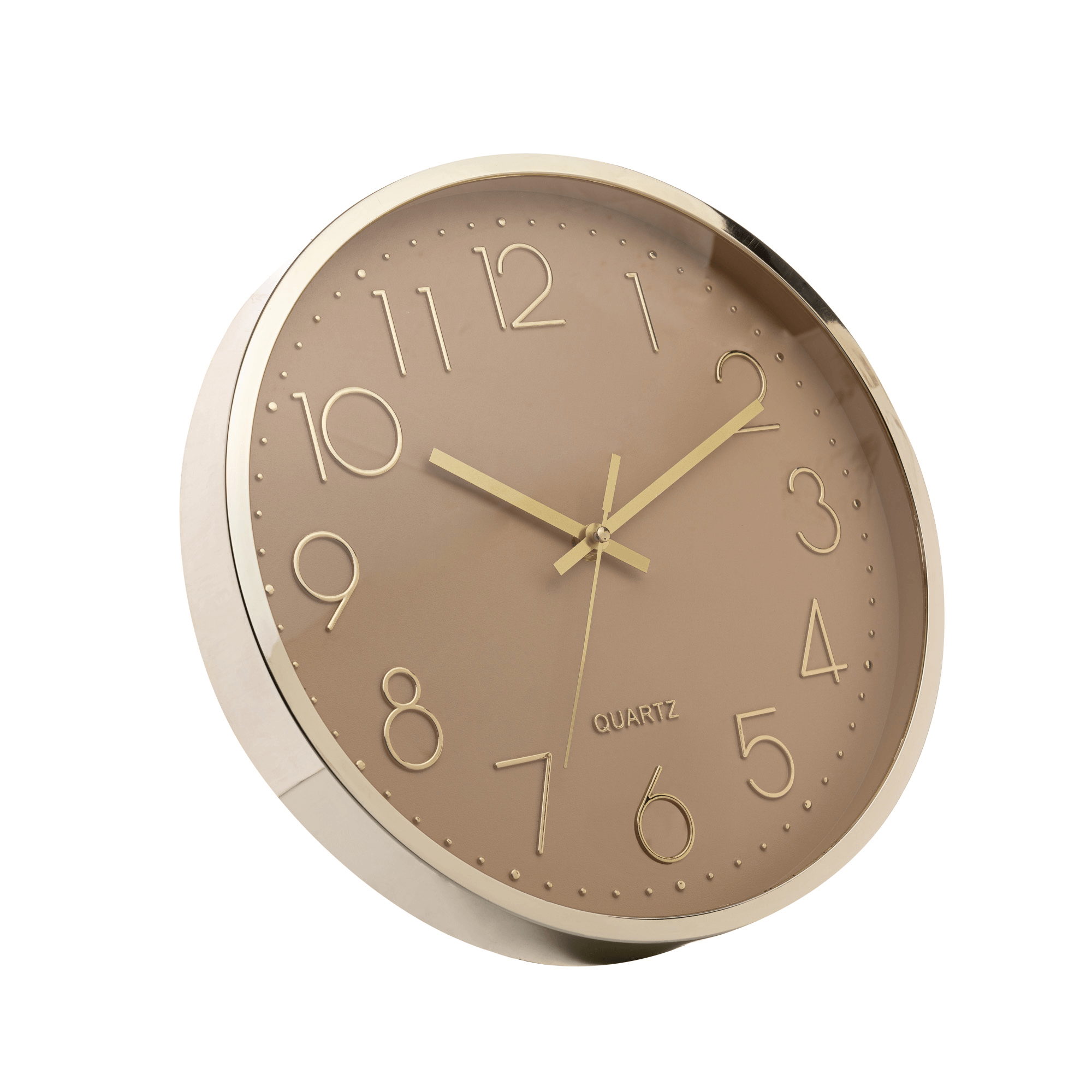 Relógio de Parede de Plástico 30,5x4,5cm Nude Lyor