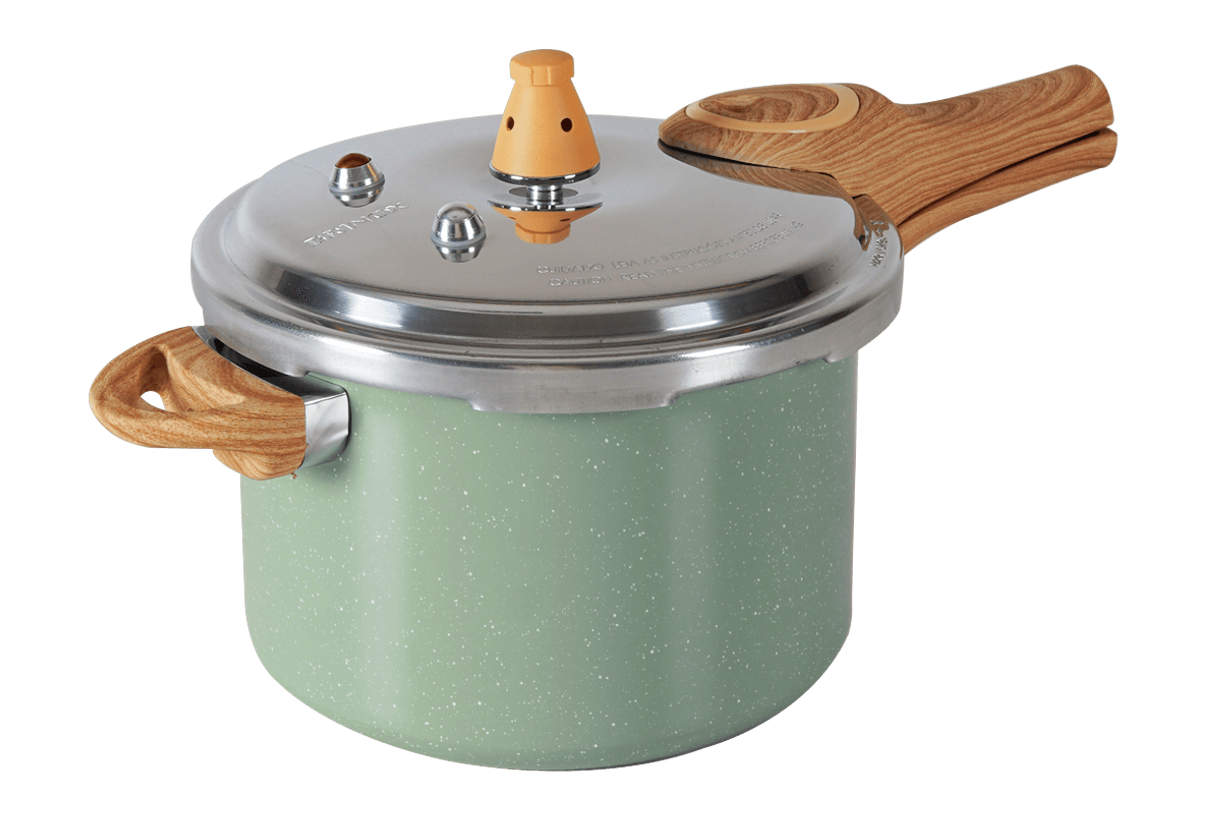 Panela de Pressão Indução Ceramic Life Pressure 4,4L Verde Brinox