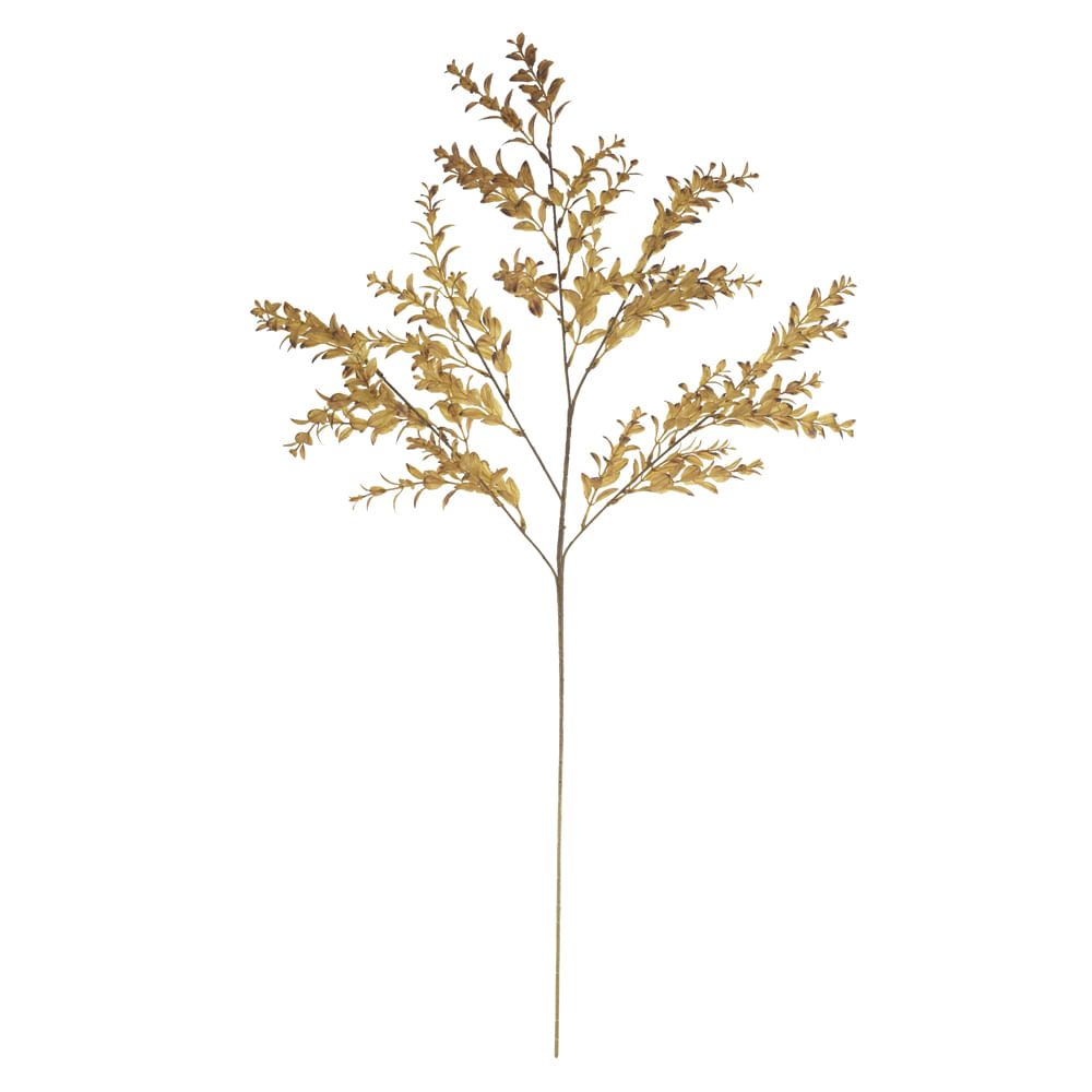 Galho Buxus Aramado com Print Caramelo 105cm Flor Arte