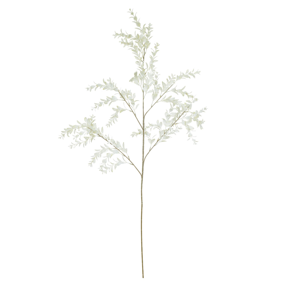 Galho Buxus Aramado com Print Off White 105cm Flor Arte