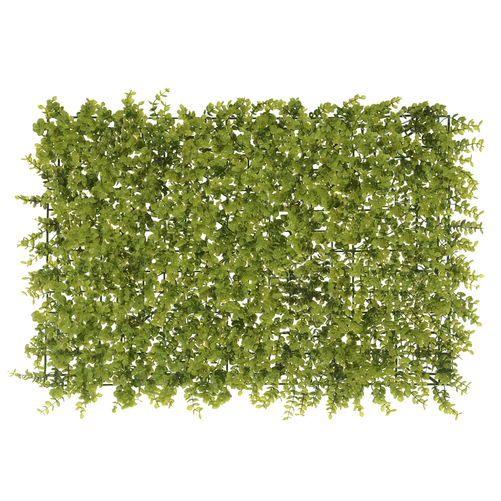 Grama Eucalipto Placa Plástico 40x60cm Verde Flor Arte