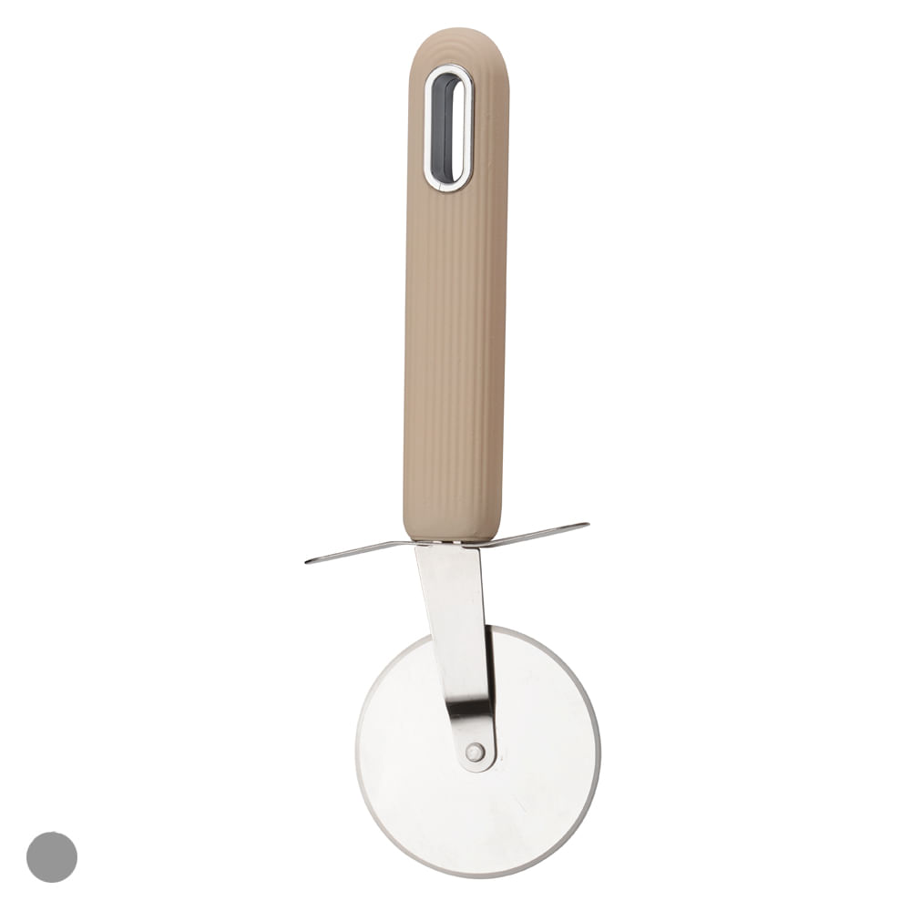 Cortador de Pizza Aço Inox 21,5cm Santorini Bege Flor Arte