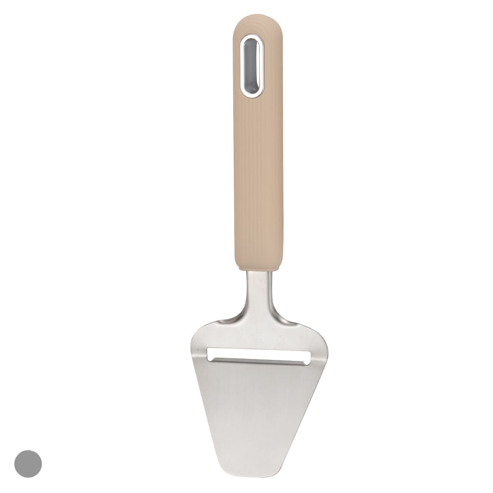 Plaina para Queijo Inox Santorini Bege Flor Arte