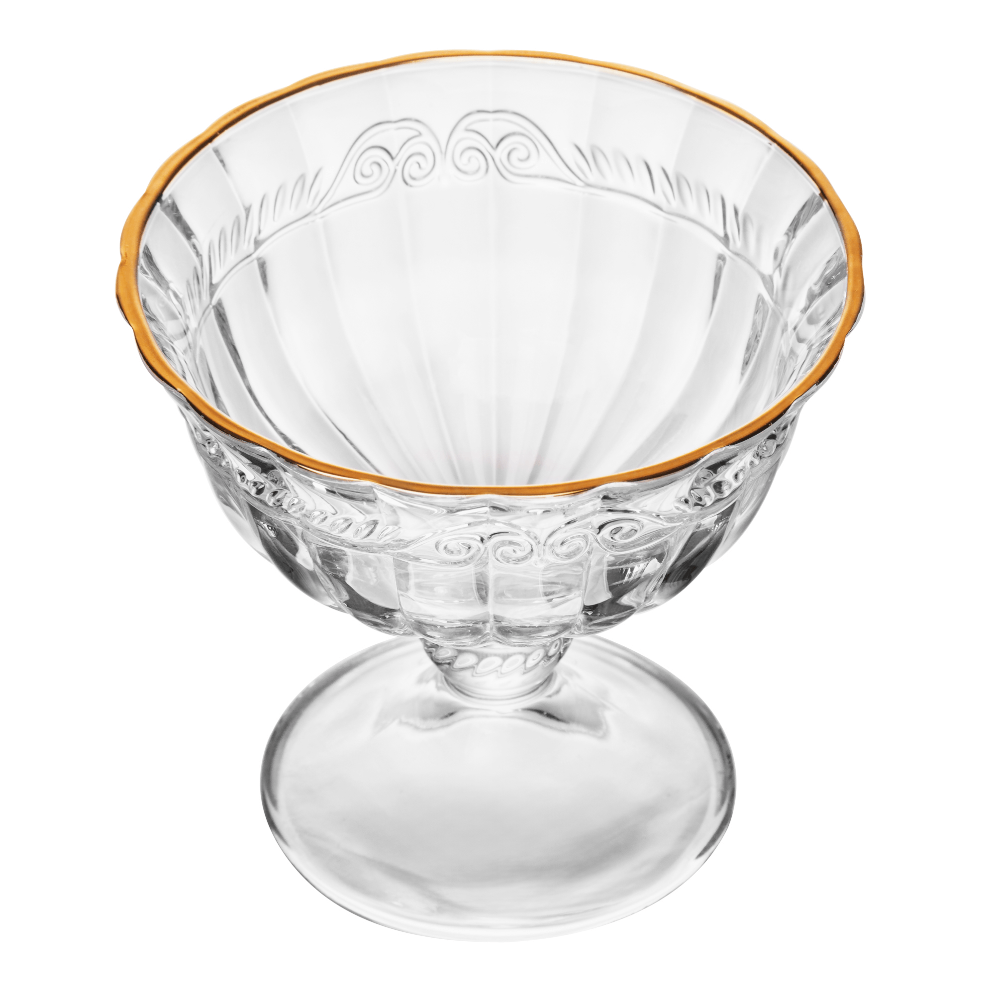 Taça para Sobremesa Imperial Fio de Ouro de Cristal Incolor 180ml Lyor