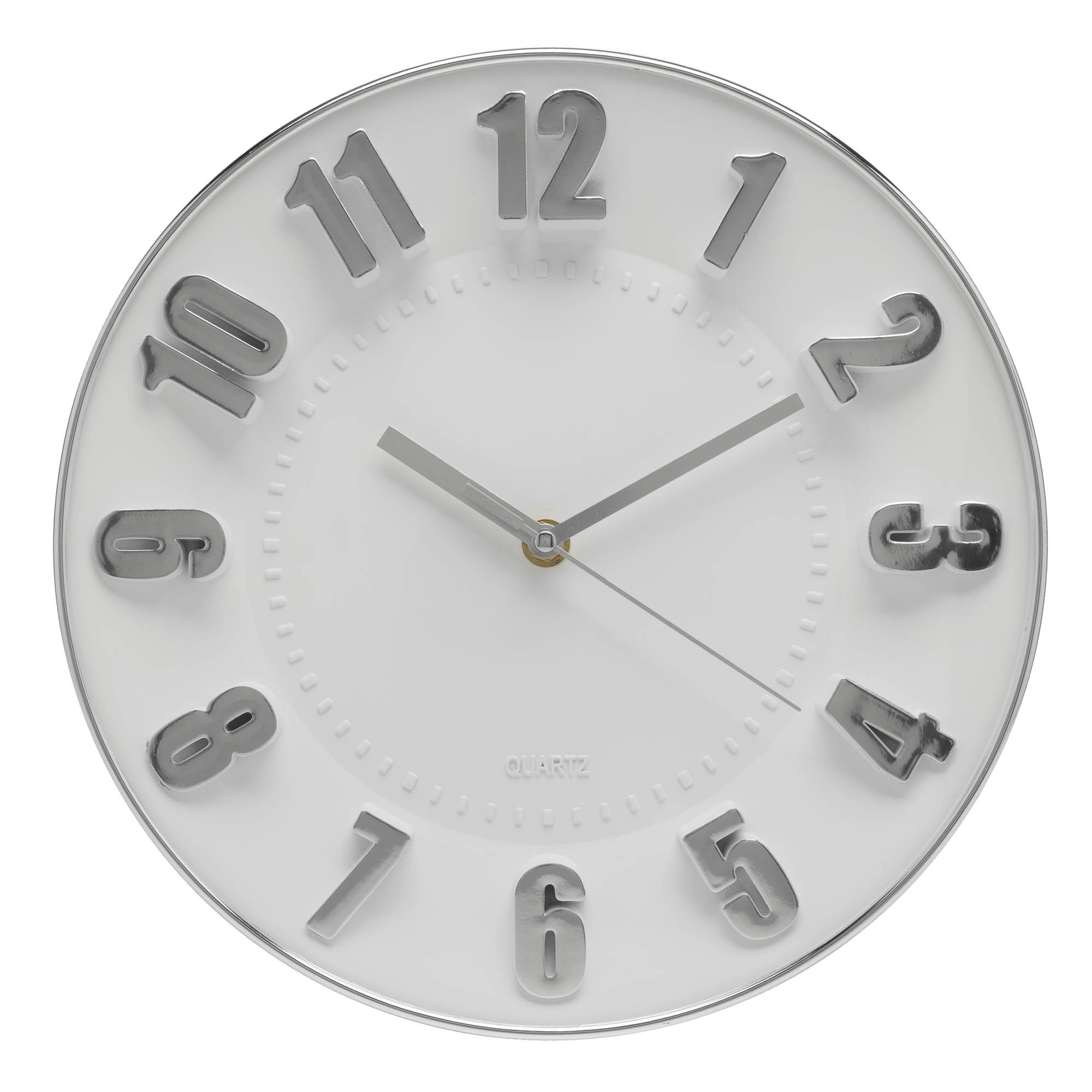 Relógio de Parede Horizonte 28x4cm Branco Lyor