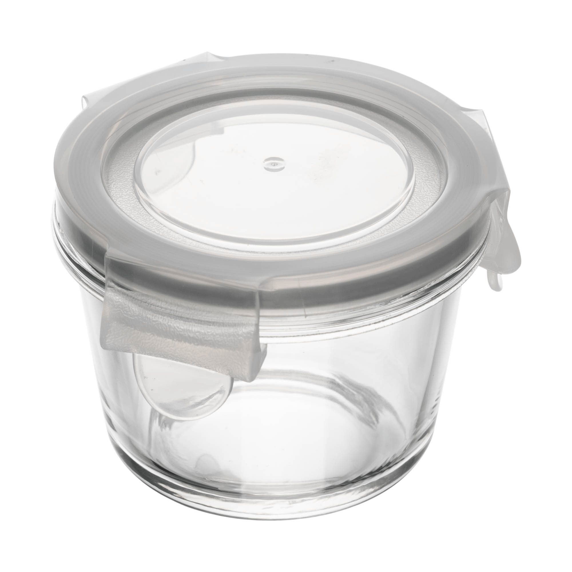 Pote Hermético Redondo de Vidro com Tampa130ml Incolor Lyor