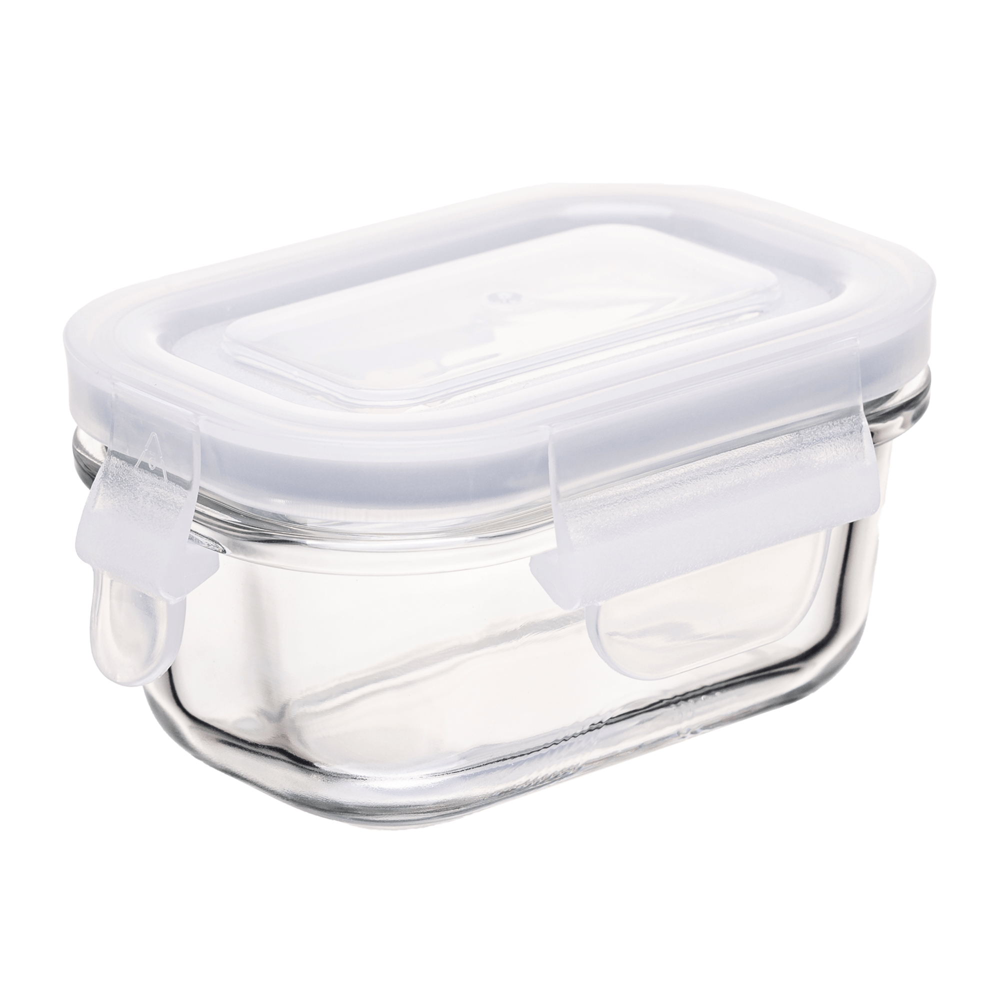 Pote Hermético Retangular de Vidro com Tampa 120ml Incolor Lyor