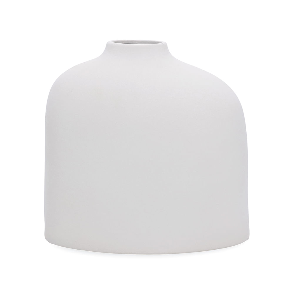 Vaso em Cerâmica 33,5x20cm Branco Mart Presentes