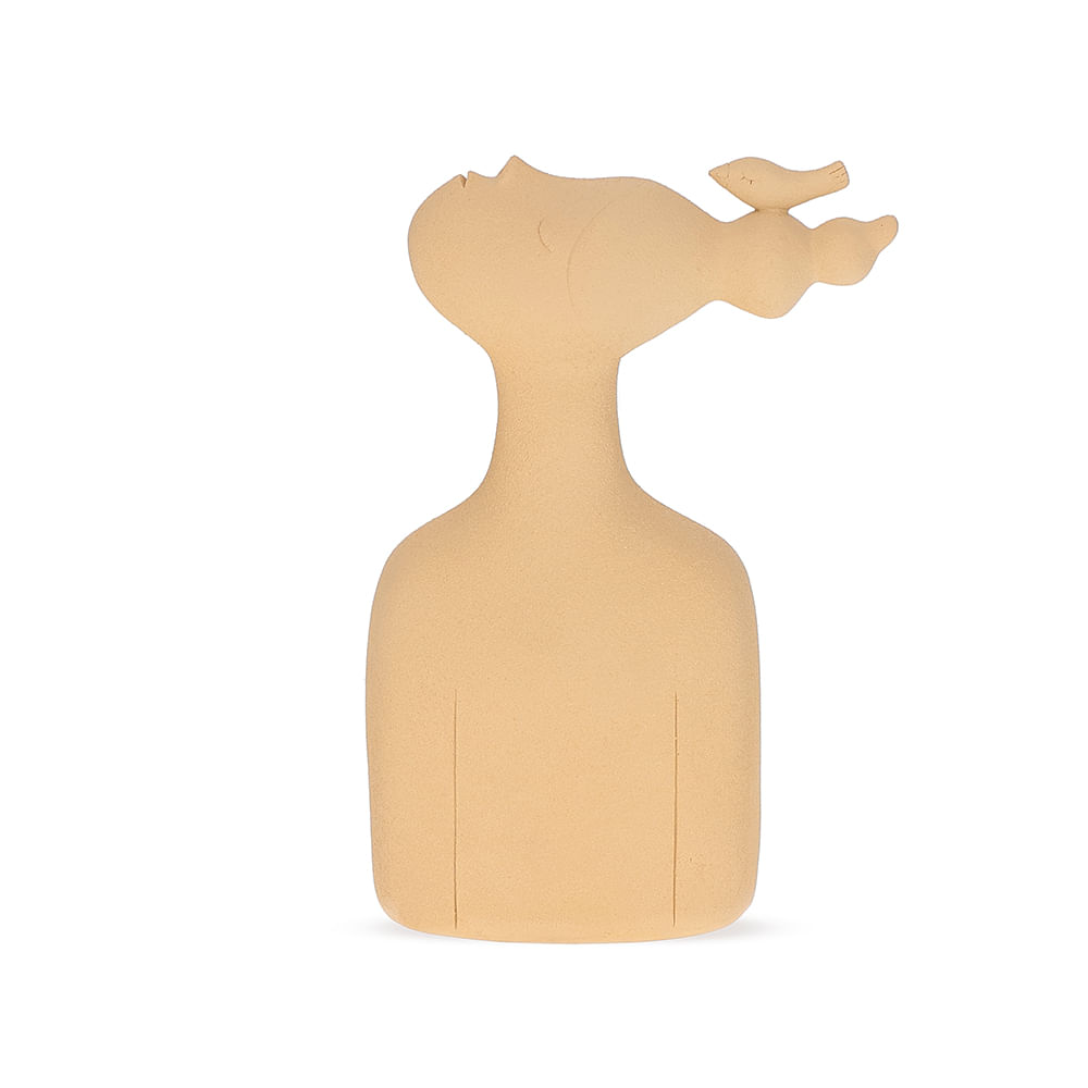 Escultura Mulher em Poliresina Bege Mart Presentes