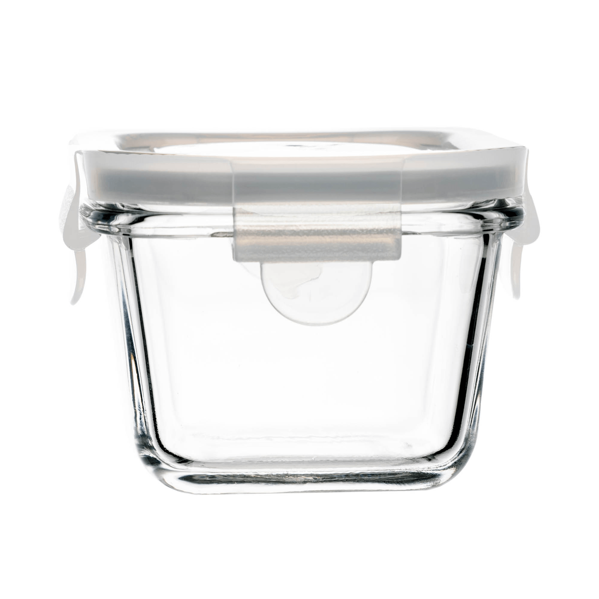 Pote Hermético com Tampa Quadrado Vidro 150ml Incolor Lyor